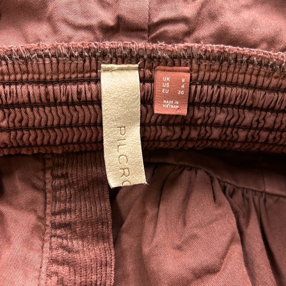 Anthropologie Pilcro Corduroy Corset Top Crop Stretch Back Adjustable Strap Sz 4 - Picture 11 of 14